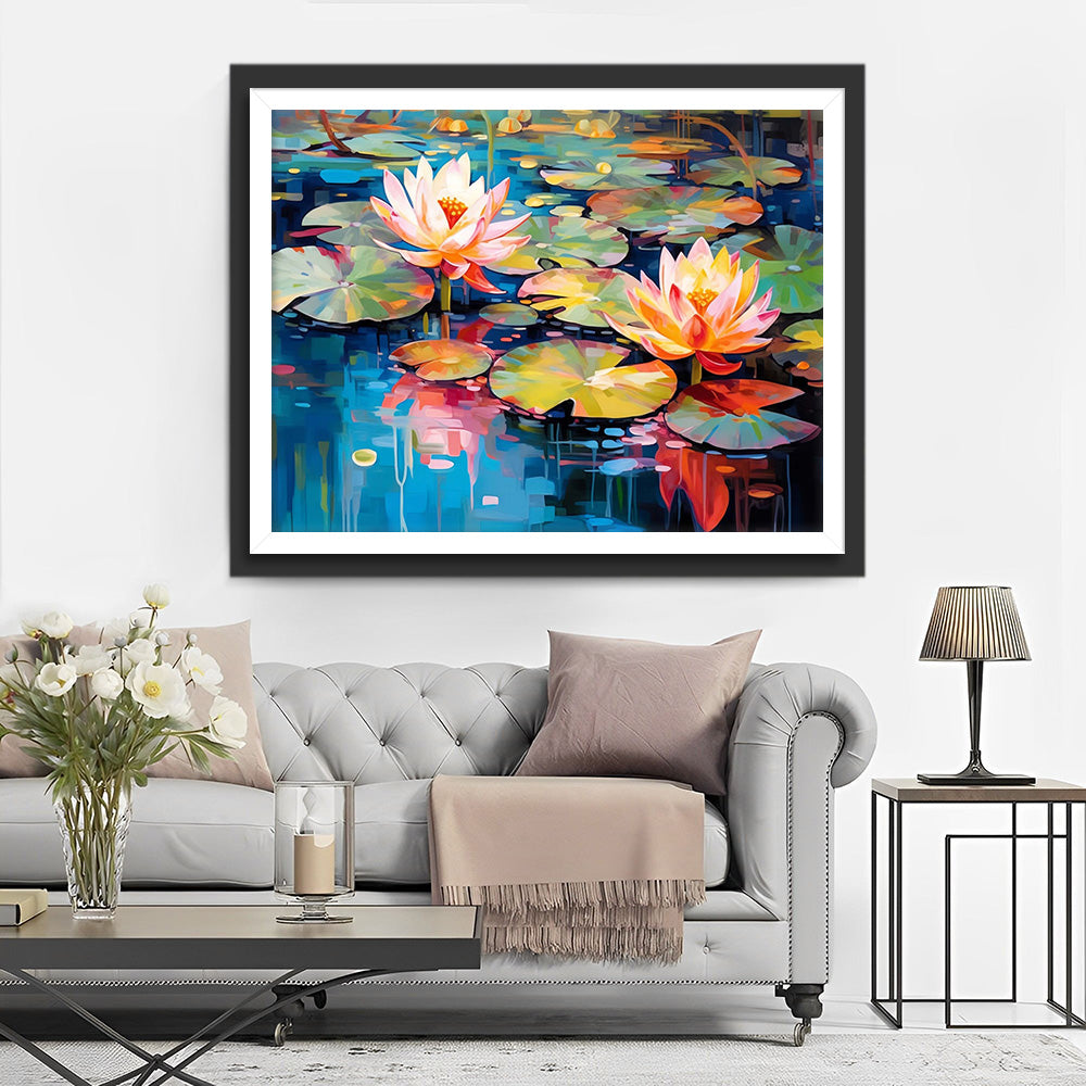 Summer Lotus Pond Diamond Painting