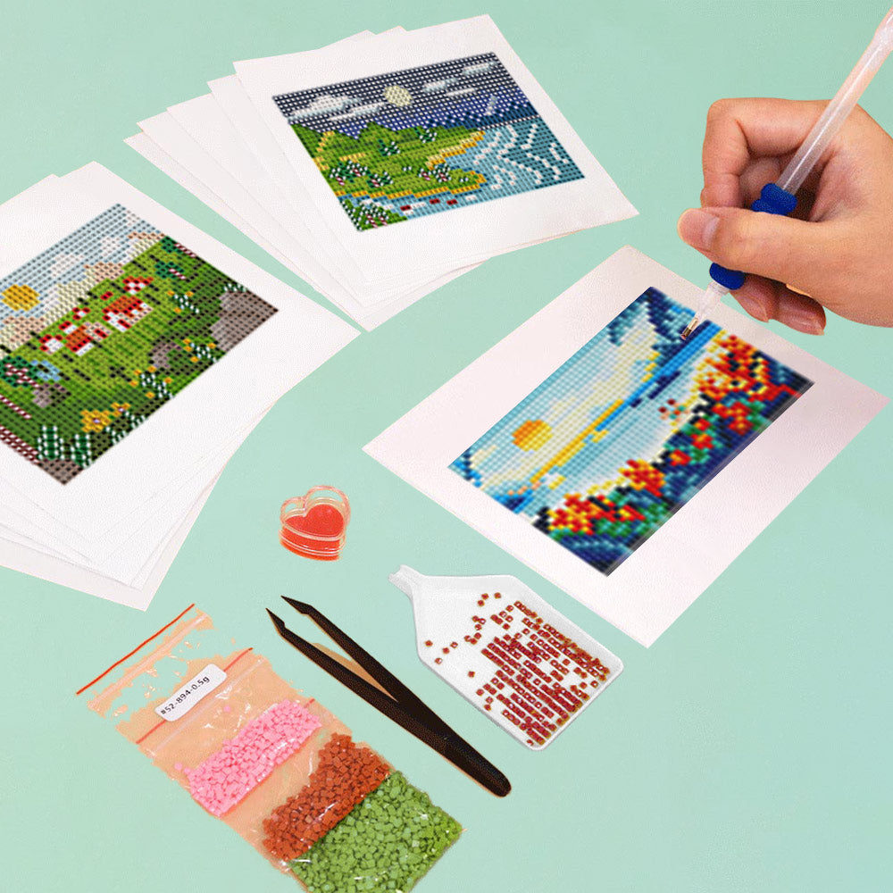 Summer Natural Scenery 10Pcs - Mini Diamond Painting Kit