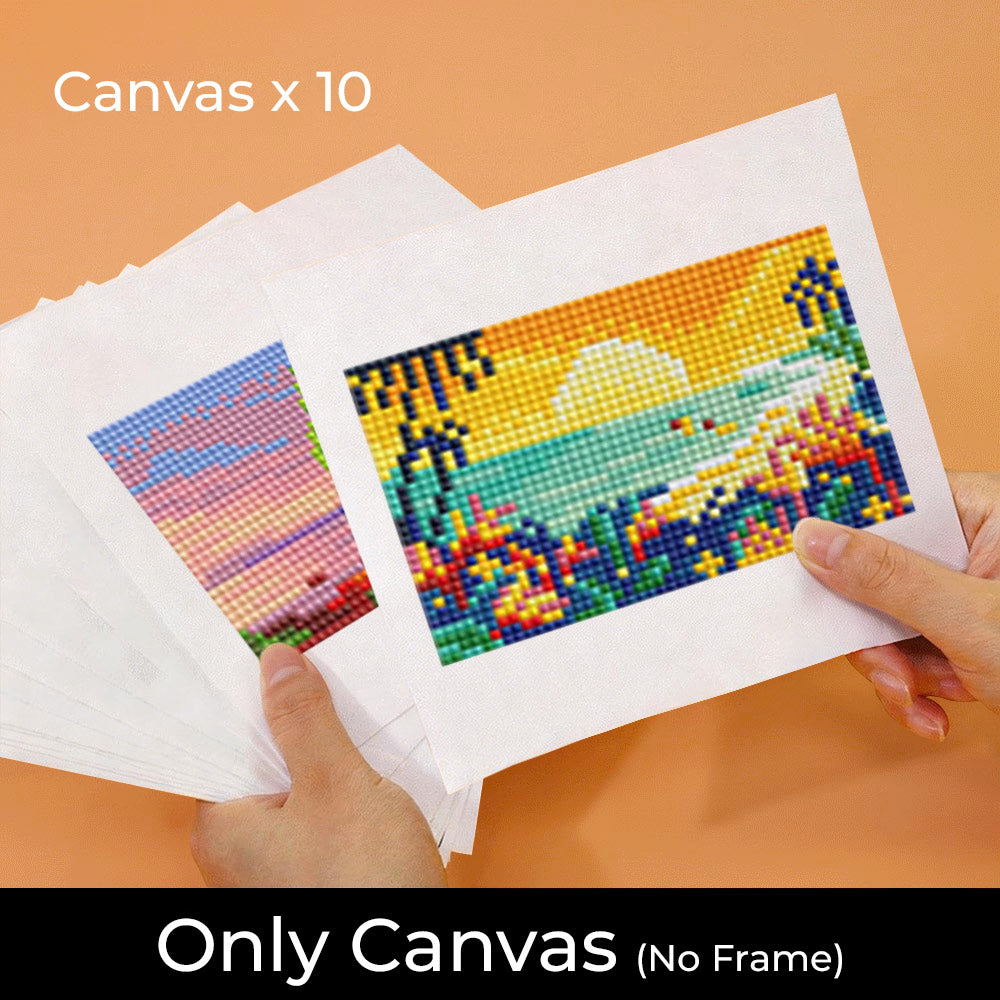 Summer Natural Scenery 10Pcs - Mini Diamond Painting Kit