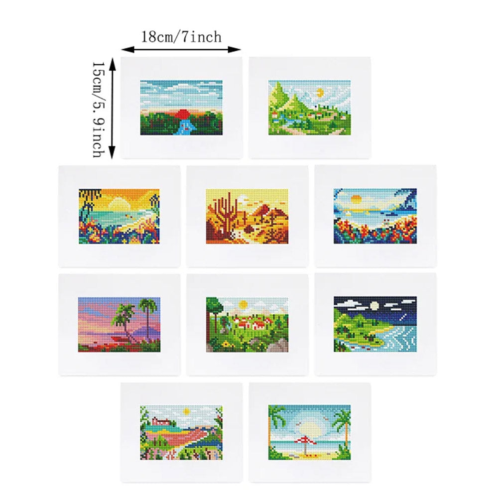 Summer Natural Scenery 10Pcs - Mini Diamond Painting Kit