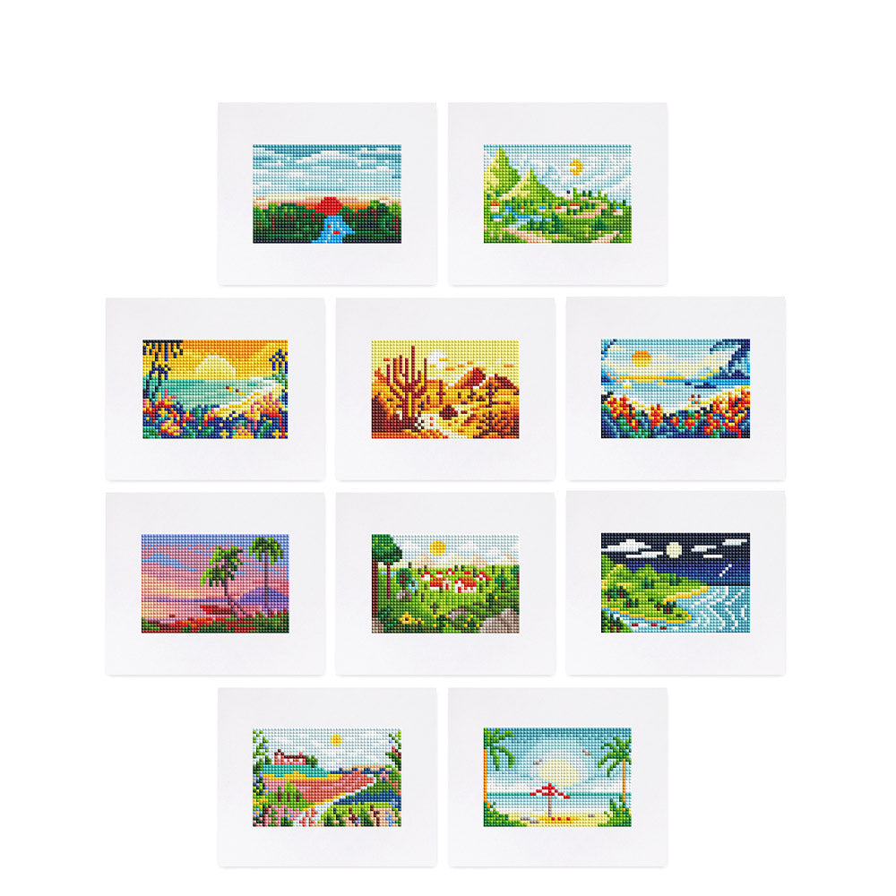 Summer Natural Scenery 10Pcs - Mini Diamond Painting Kit