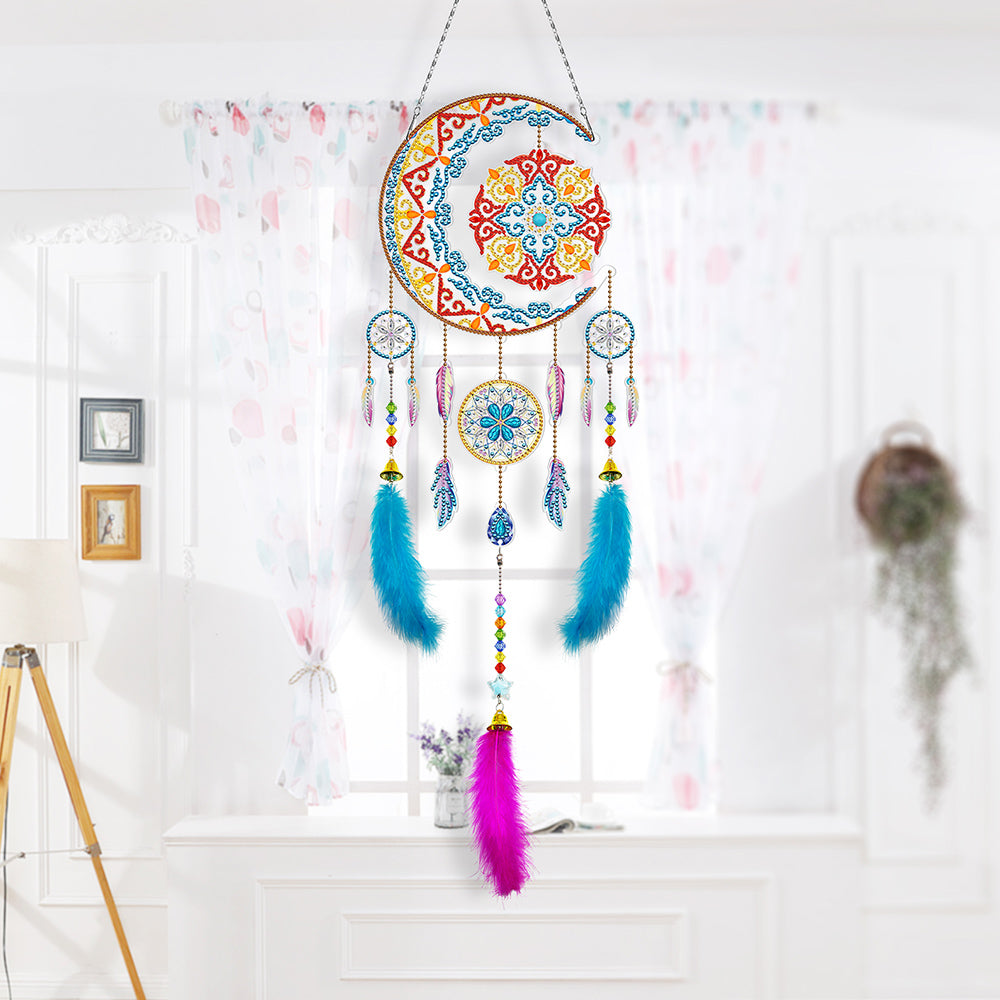 Sun and Moon Dreamcatcher 2D Flat Hanging Diamond Painting Kits