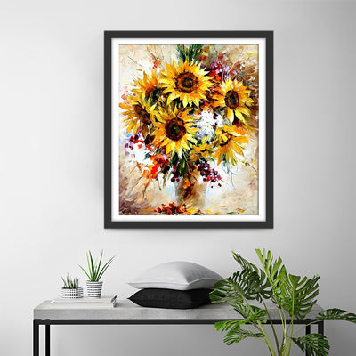 Sunflower in Oil Painting Style Diamond Painting