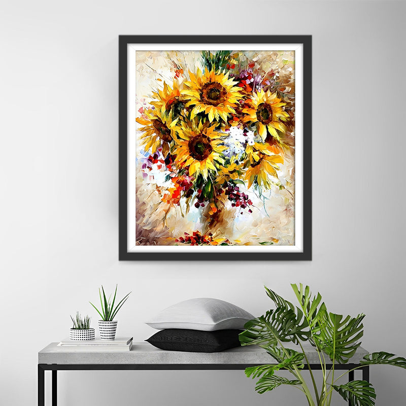 Sunflower in Oil Painting Style Diamond Painting