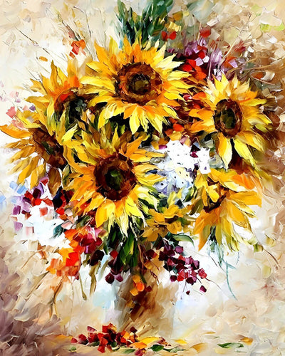 Sunflower in Oil Painting Style Diamond Painting
