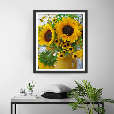 Sunflowers in a Yellow Vase Diamond Painting