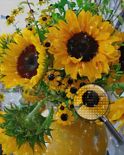 Sunflowers in a Yellow Vase Diamond Painting