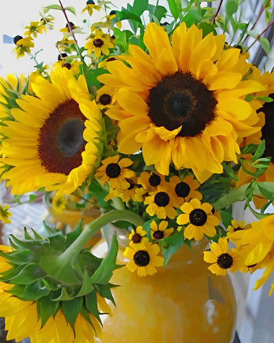 Sunflowers in a Yellow Vase Diamond Painting