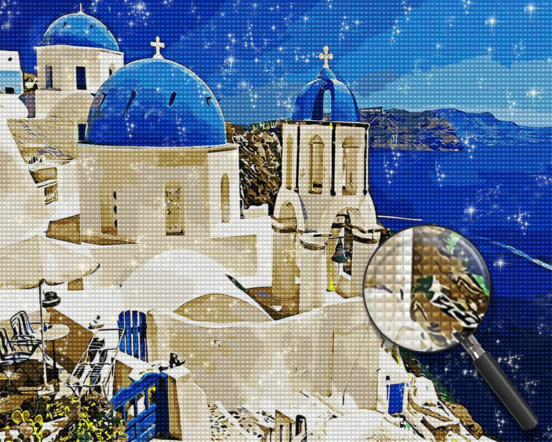 Sunny Days on Santorini Island Diamond Painting