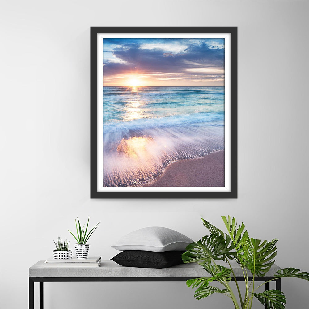 Sunset and Waves Diamond Painting