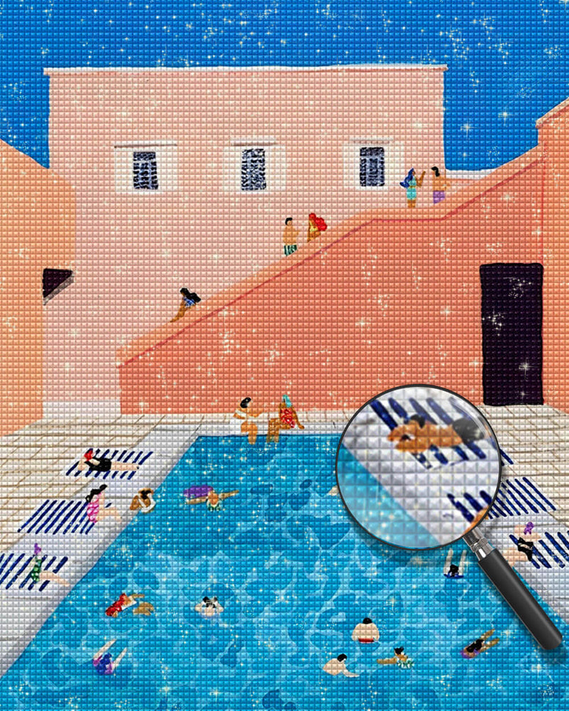 Terrace Swimming Pool Diamond Painting