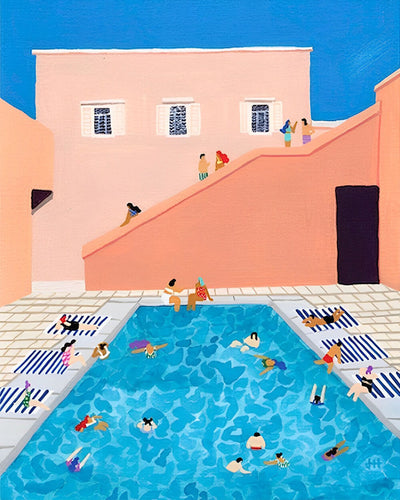 Terrace Swimming Pool Diamond Painting
