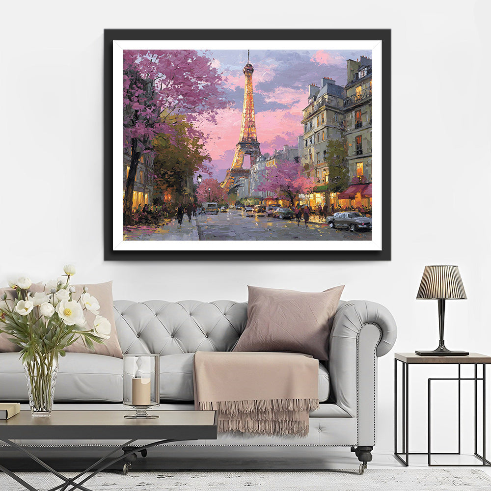 The Eiffel Tower at Sunset Diamond Painting