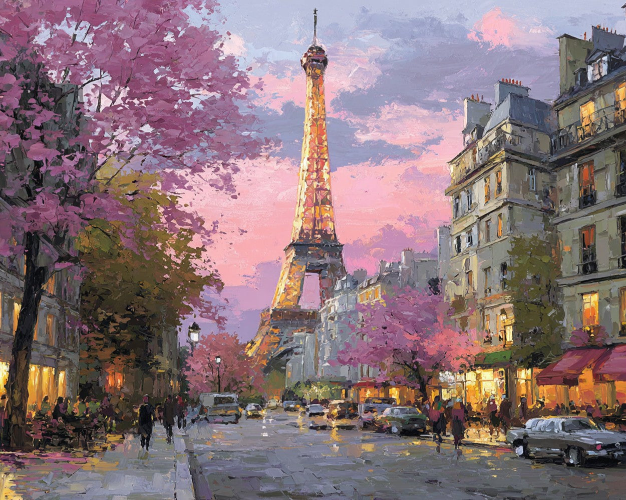 The Eiffel Tower at Sunset Diamond Painting