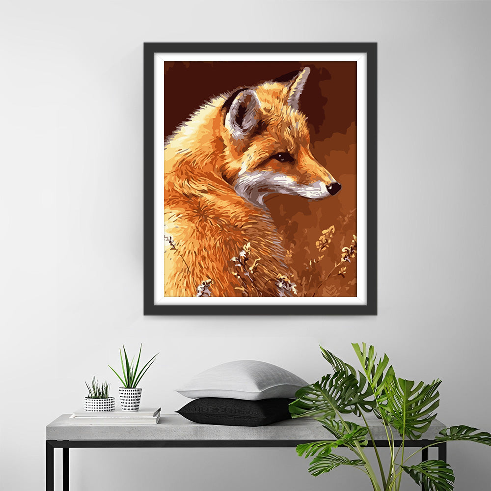 The Fox Looks Back Diamond Painting