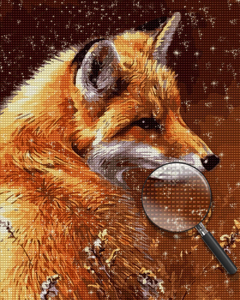 The Fox Looks Back Diamond Painting