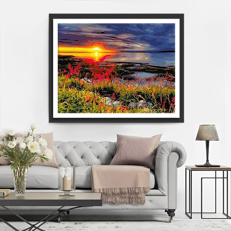 The Grassland at Sunset Diamond Painting