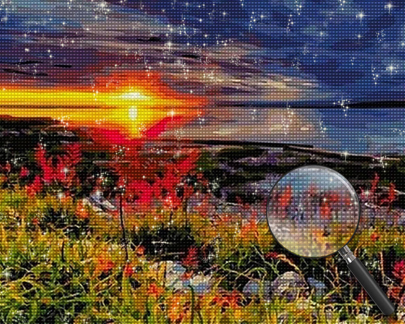 The Grassland at Sunset Diamond Painting