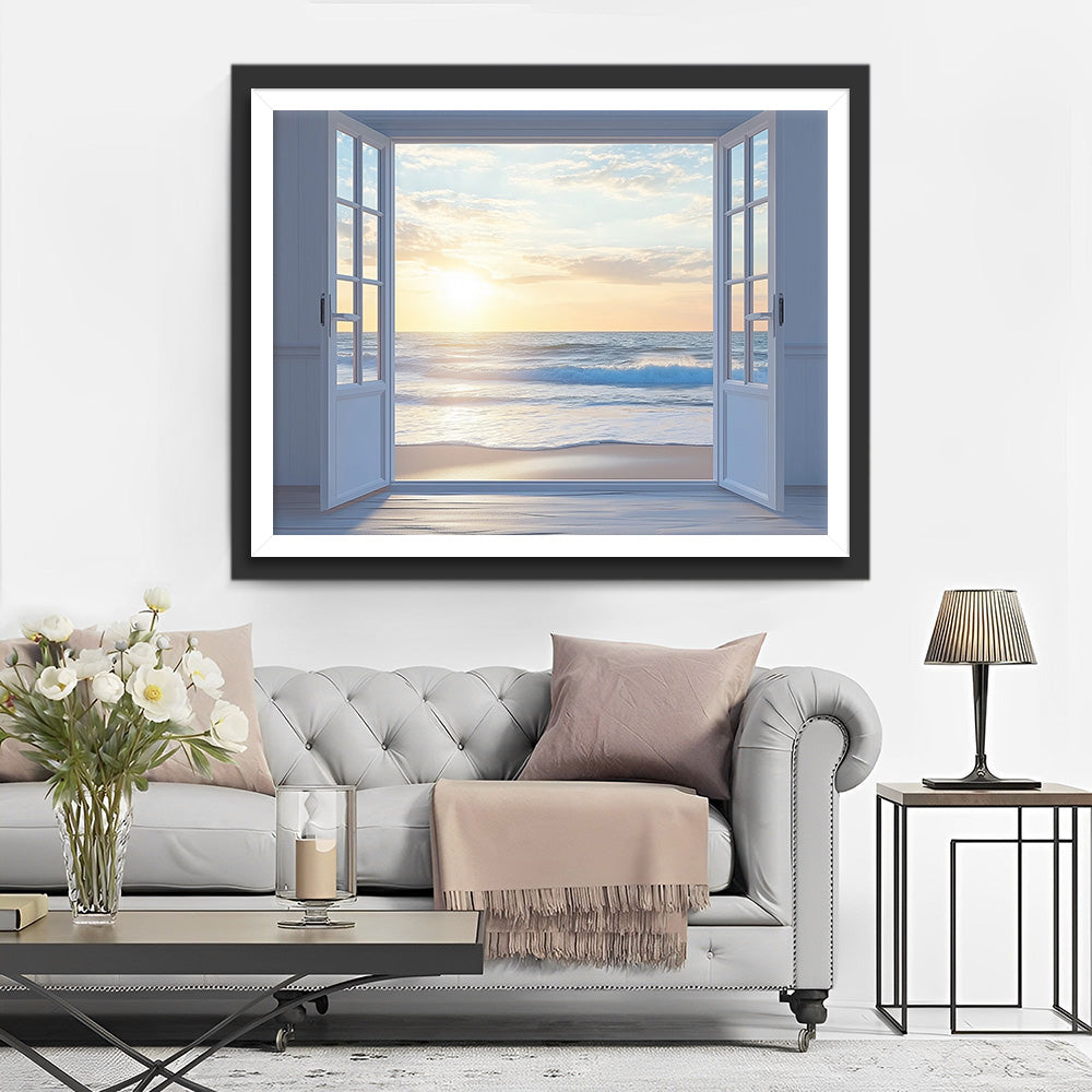 The Sea outside the Window Diamond Painting
