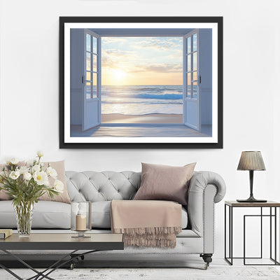 The Sea outside the Window Diamond Painting