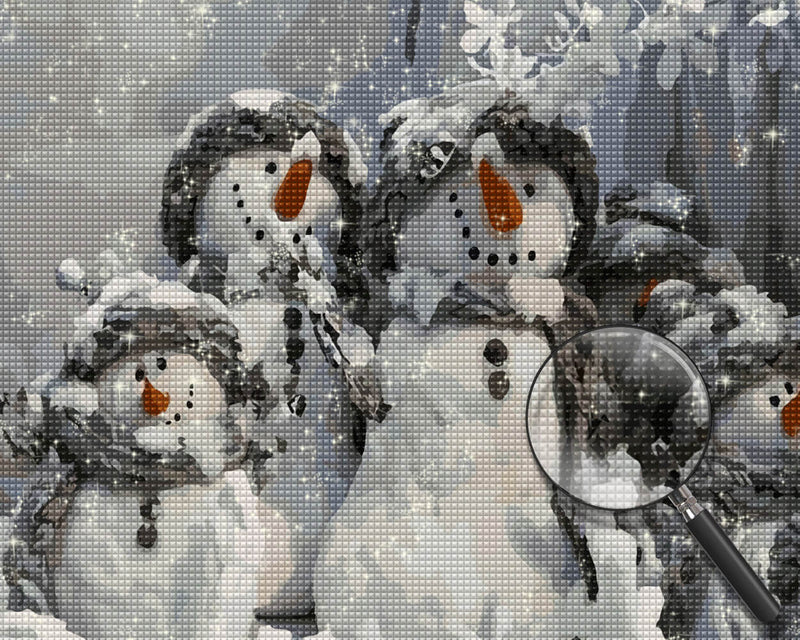The Snowman Family Diamond Painting