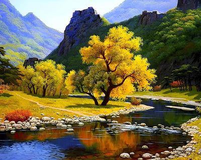 The Valley in Autumn Diamond Painting