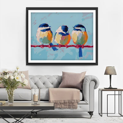 Three Birds on the Rope Diamond Painting