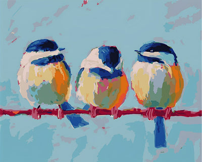 Three Birds on the Rope Diamond Painting