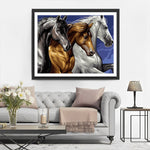 Three Running Horses Diamond Painting