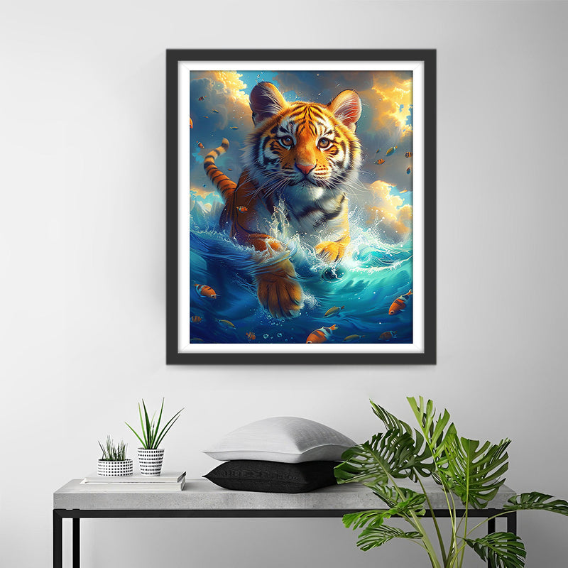 Tiger in the Sea Diamond Painting