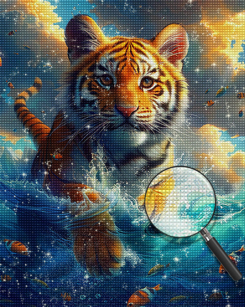 Tiger in the Sea Diamond Painting
