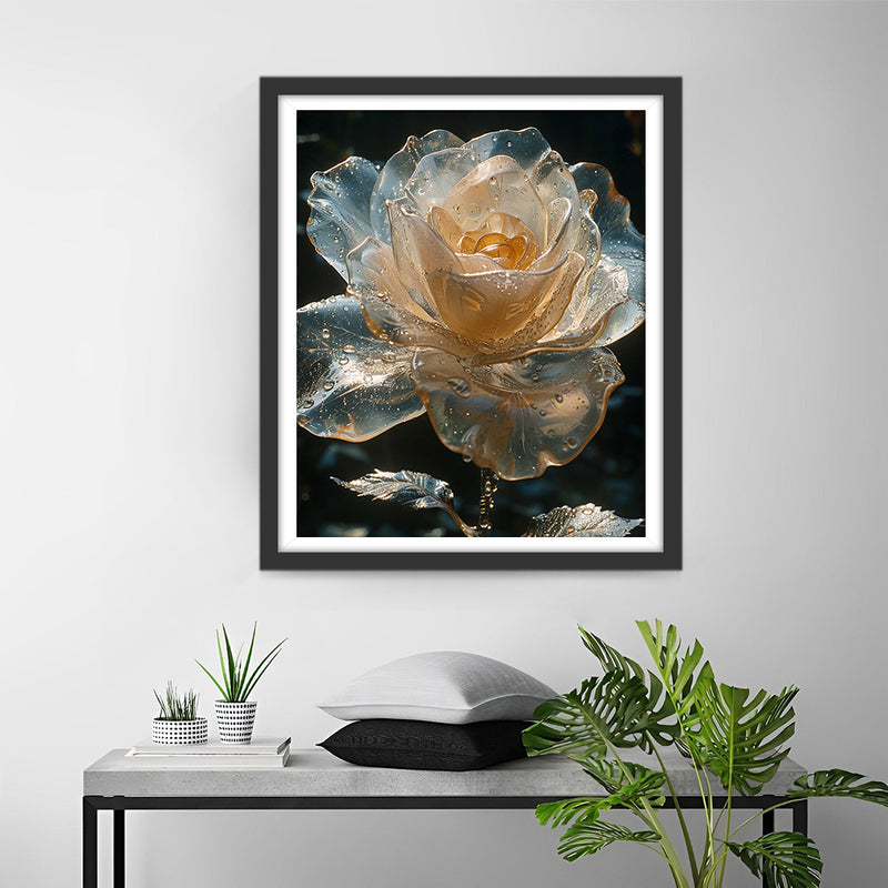 Transparent Crystal Rose Diamond Painting 