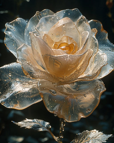 Transparent Crystal Rose Diamond Painting 