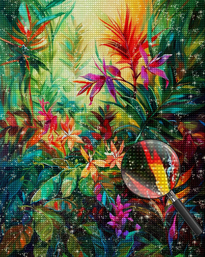 Tropical Flowers and Plants Diamond Painting