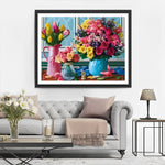Tulips Lilies and Roses Diamond Painting