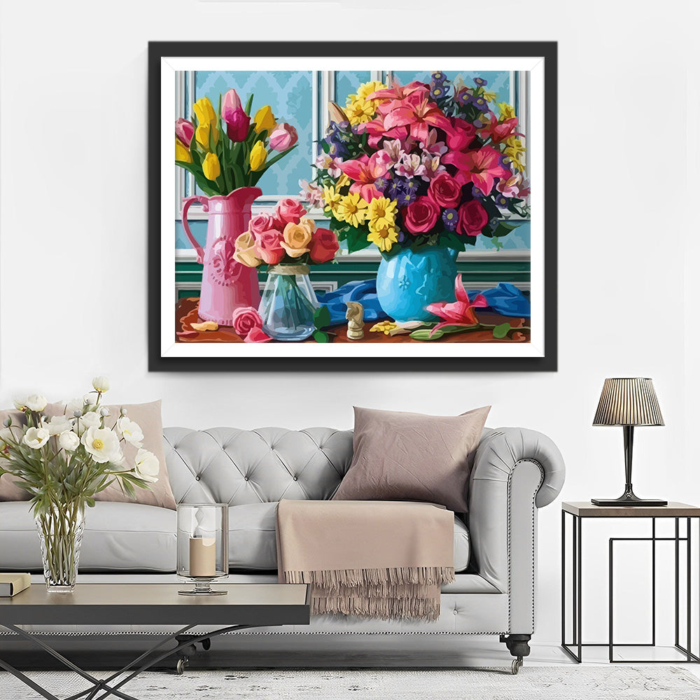 Tulips Lilies and Roses Diamond Painting