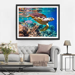 Turtle in the Clear Seawater Diamond Painting