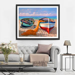 Two Boats on the Beach Diamond Painting