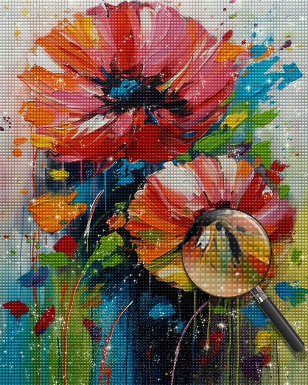 Two Red Poppies Diamond Painting
