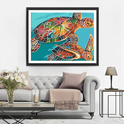 Two Sea Turtles Diamond Painting