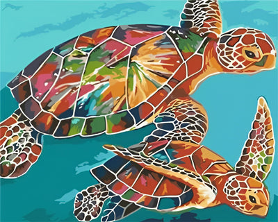 Two Sea Turtles Diamond Painting
