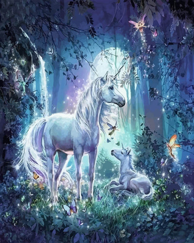Unicorns in the Magic Forest Diamond Painting