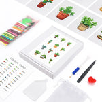 Various Green Potted Plants 12Pcs - Mini Diamond Painting Kit