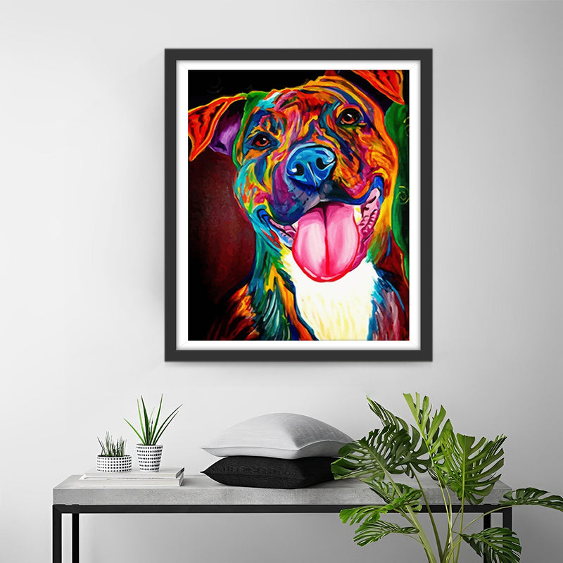 Very Happy Staffordshire Terrier Diamond Painting