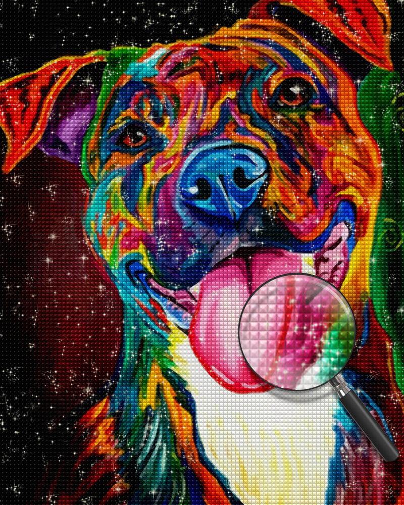 Very Happy Staffordshire Terrier Diamond Painting