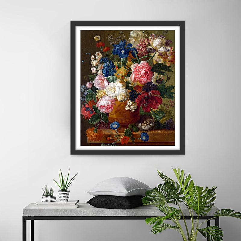 Vintage Bouquet of Peonies and Irises Diamond Painting
