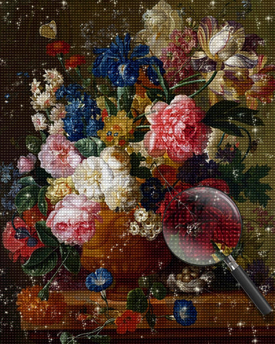 Vintage Bouquet of Peonies and Irises Diamond Painting