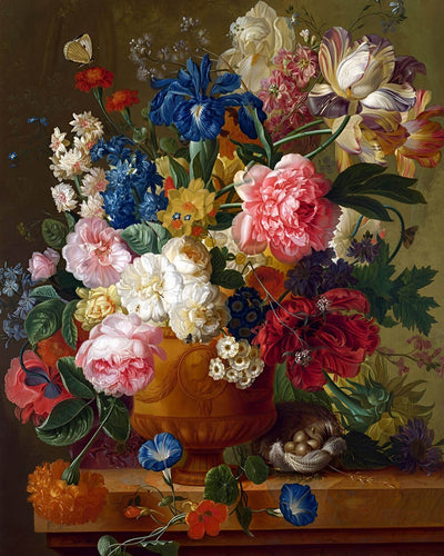 Vintage Bouquet of Peonies and Irises Diamond Painting
