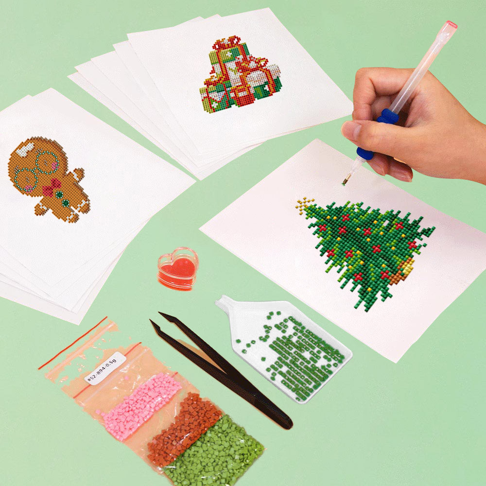 Warm Christmas 12Pcs - Mini Diamond Painting Kit