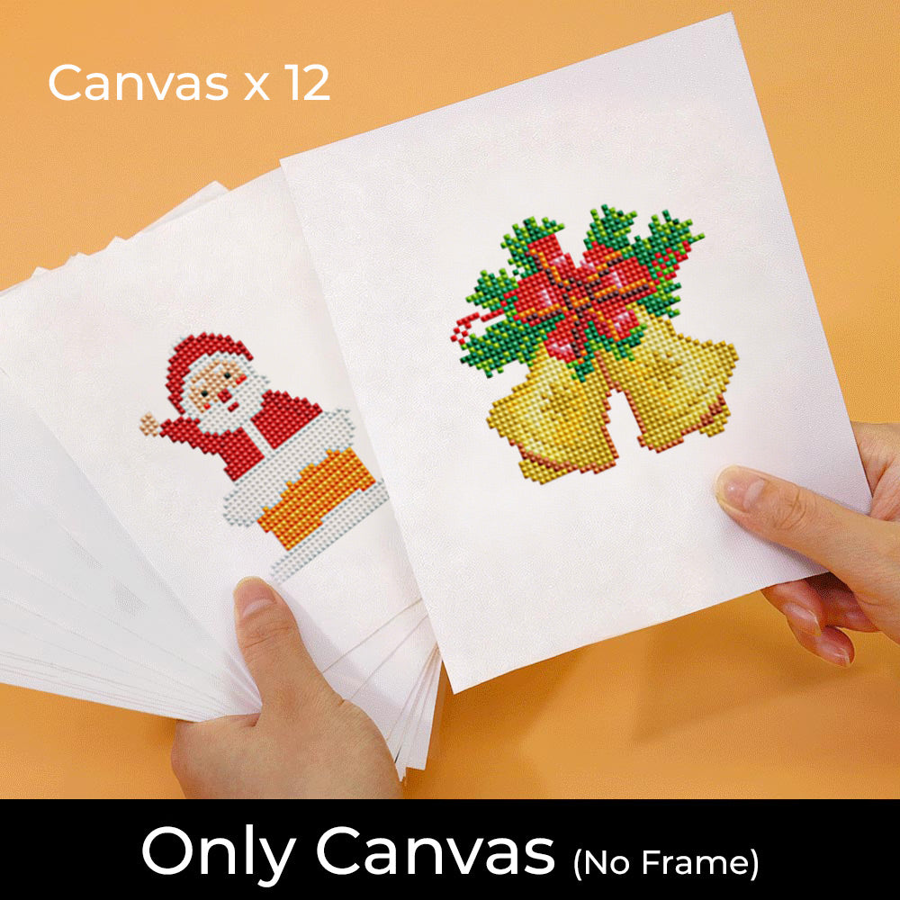 Warm Christmas 12Pcs - Mini Diamond Painting Kit